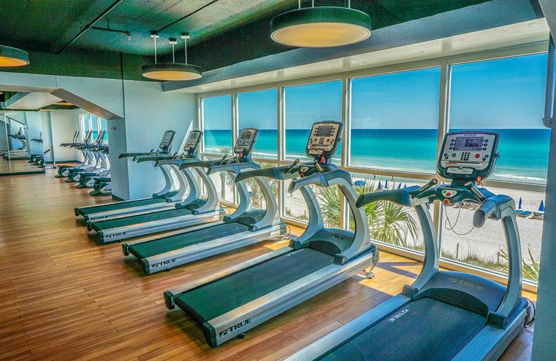 Fitness center at Splash Resort.