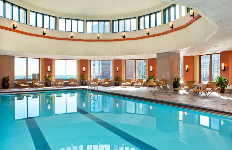 Indoor pool at Sheraton Chicago Hotel 