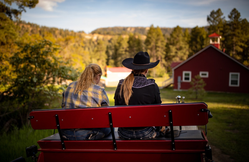 Wagon ride at Colorado Trails Ranch.
