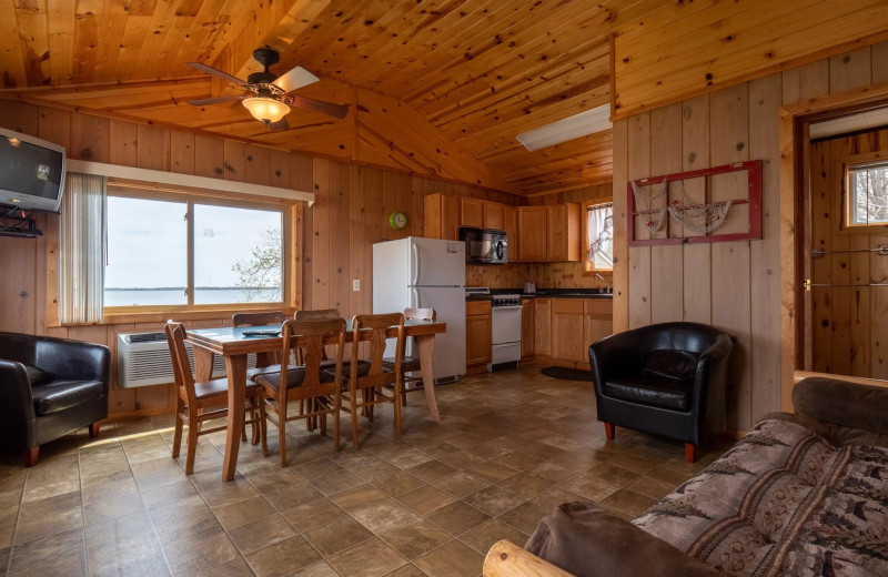 Cabin interior at Shady Grove Resort.