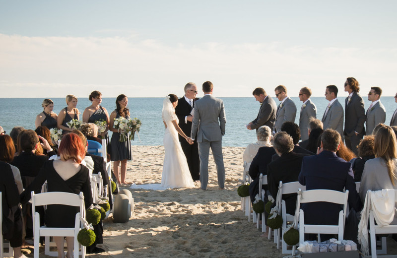 Beach wedding at Winnetu Oceanside Resort.