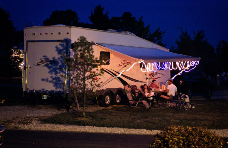 RV camping at Jellystone Park at Lake Monroe.