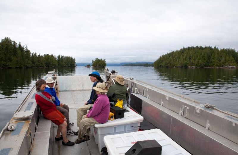 Boating at Sechart lodge.