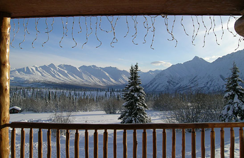 Porch view at Majestic Valley Lodge.