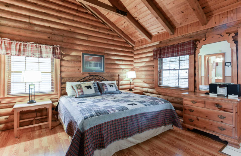 Rental bedroom at Branson Vacation Rentals.