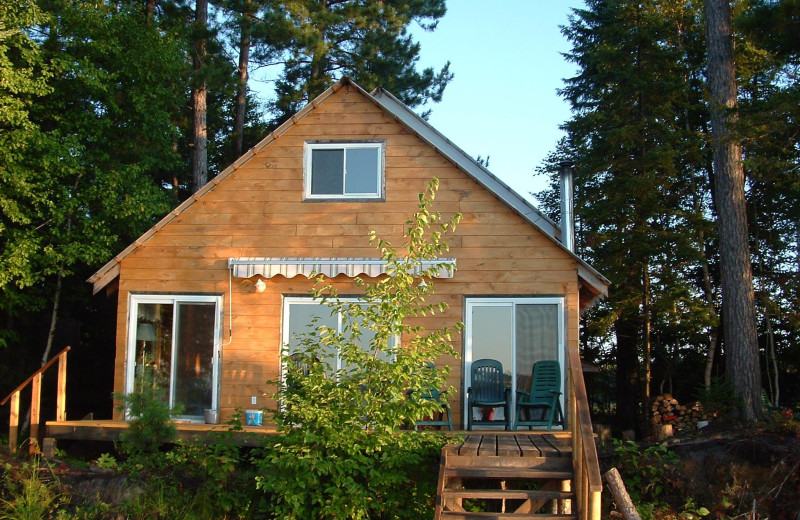 Cottage exterior at Red Pine Wilderness Lodge.