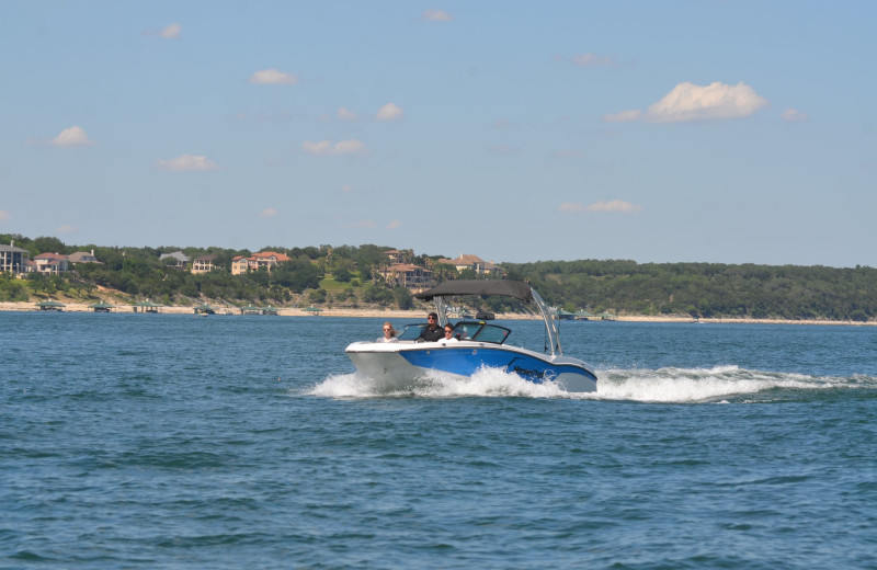 Boating at Mountain Star Lodge.