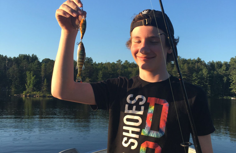 Fishing at Silv'ry Moon Lodge.