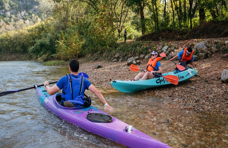 Kayaking at Buffalo River Lodge.