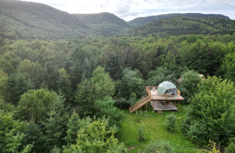 Dome exterior at Cabot Shores Wilderness Resort.