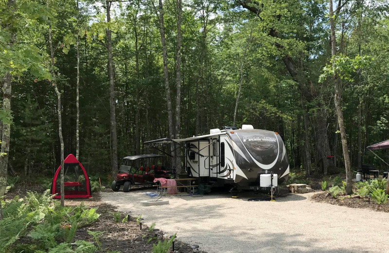 RV camping at Westward Shores Camping Resort.