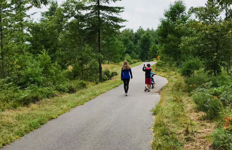 Hiking at Idle Hours Resort.