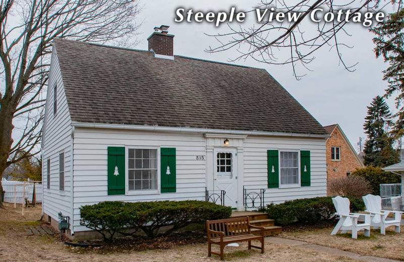 Steeple View Cottage exterior at White Lace Inn.