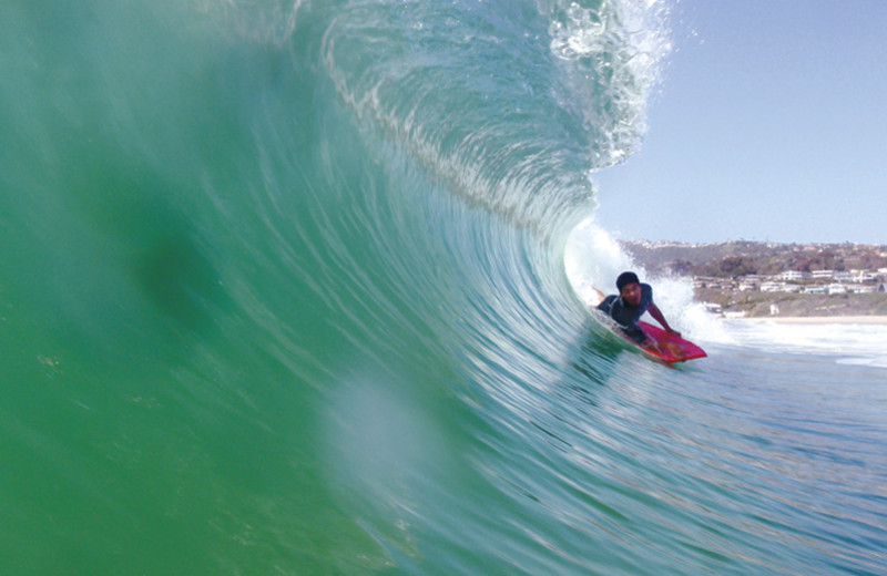 Surfing at The Ritz-Carlton, Laguna Niguel.