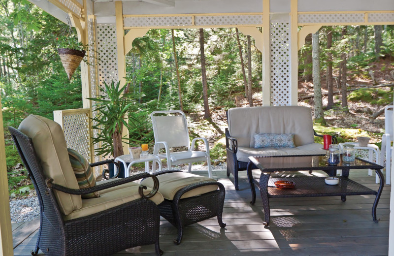 Porch at Mount Battie Motel.