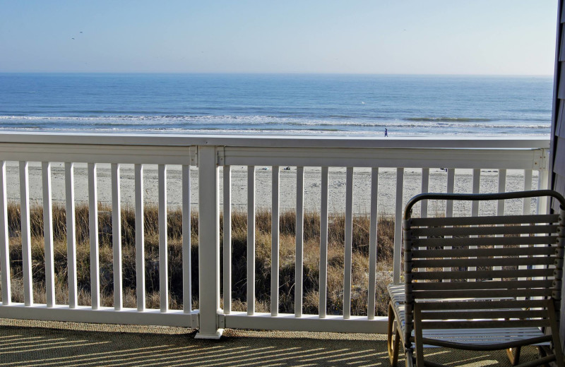 Balcony view at McMillan Oceanfront & Beach Rentals.