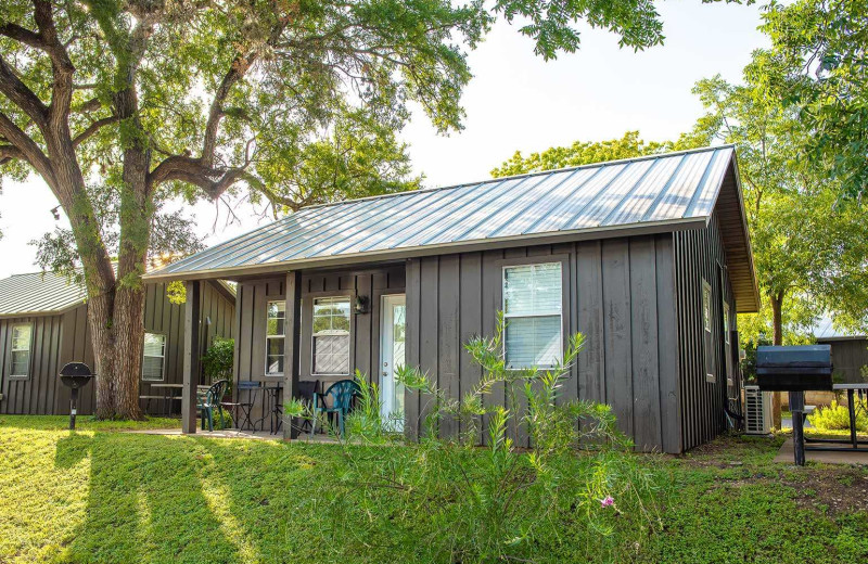 Cabin exterior at Yogi Bear's Jellystone Park™ Guadalupe River.