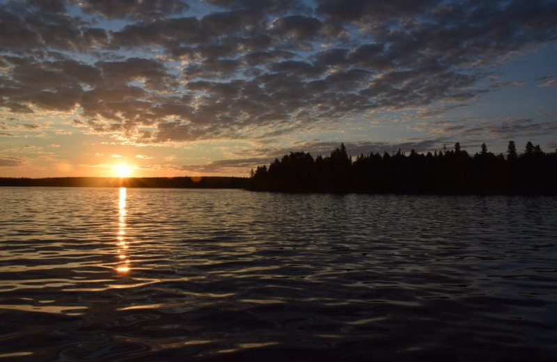 Sunset at Rainbow Point Lodge.