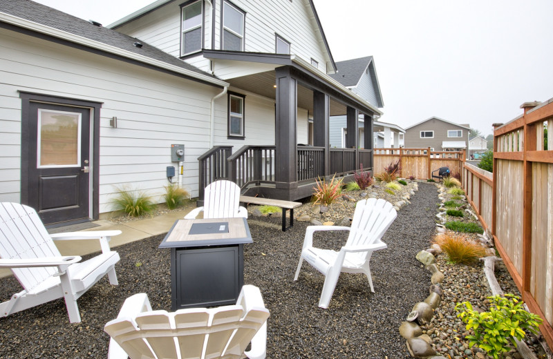 Rental patio at Oyhut Bay Seaside Village.