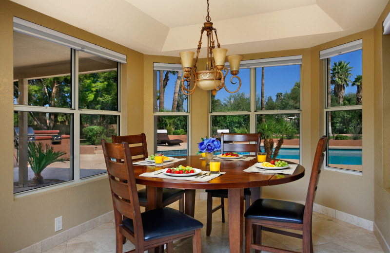 Rental dining room at Arizona Vacation Rentals.