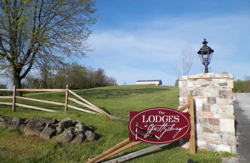 Entrance to The Lodges at Gettysburg.