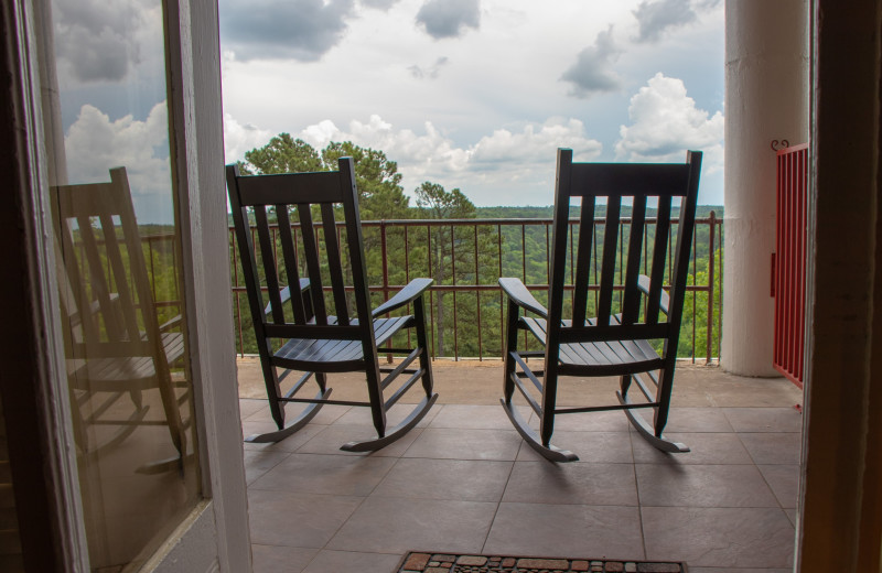 Guest deck at 1886 Crescent Hotel & Spa.