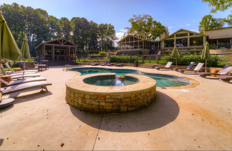 Outdoor pool at Heaven on the Lake.