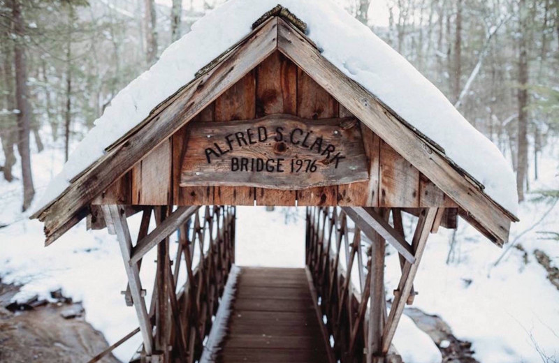 Covered bridge at Winter Clove Inn.