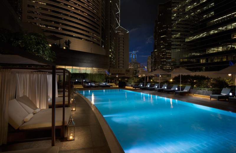 Outdoor pool at Conrad Hong Kong.