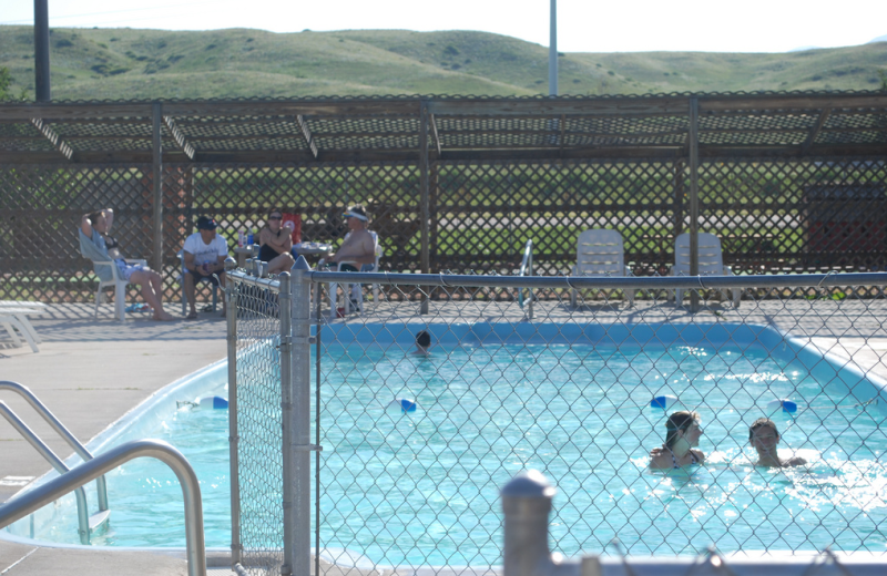 Outdoor swimming pool at Colorado Springs KOA.