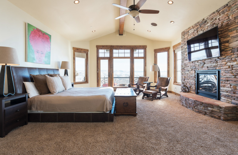 Rental bedroom at Natural Retreats Park City.