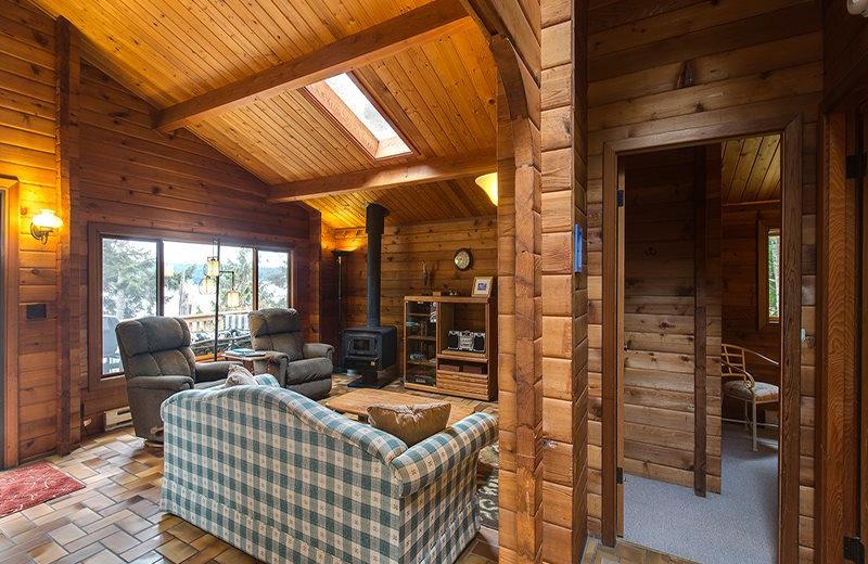 Rental living room at Sequim Valley Properties.