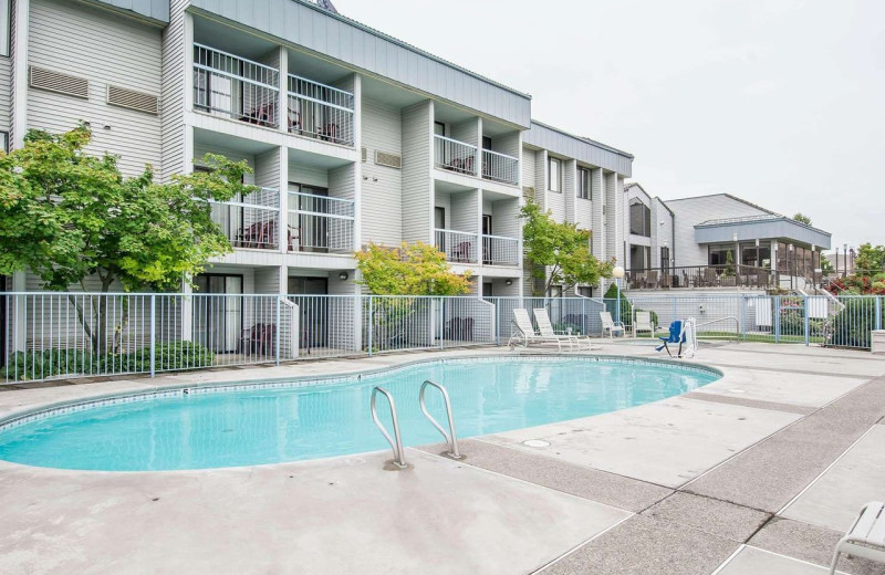 Outdoor pool at Quality Inn 