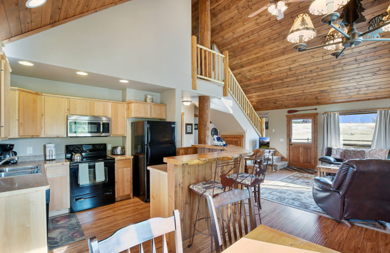 Cabin interior at Gentry River Ranch.