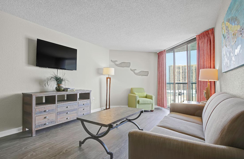 Guest living room at Sands Resorts.