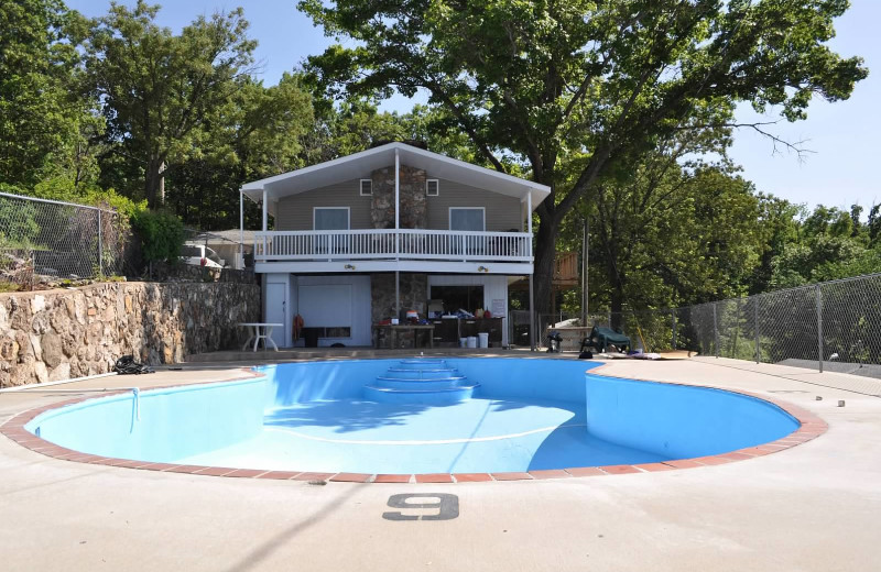 Outdoor pool at Lake Breeze Resort.