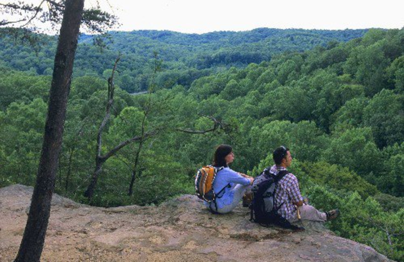 Hiking at Cabins in Hocking.