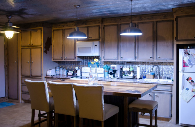 Cabin kitchen at Kel's Kove.