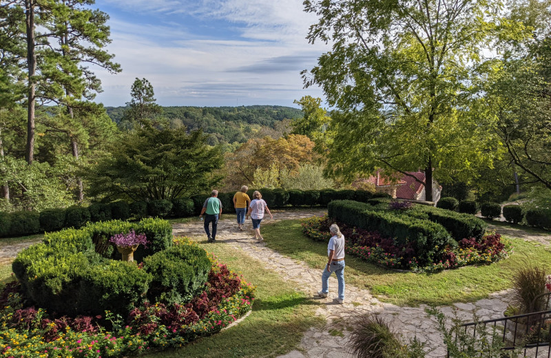 Gardens at The 1886 Crescent Hotel & Spa.