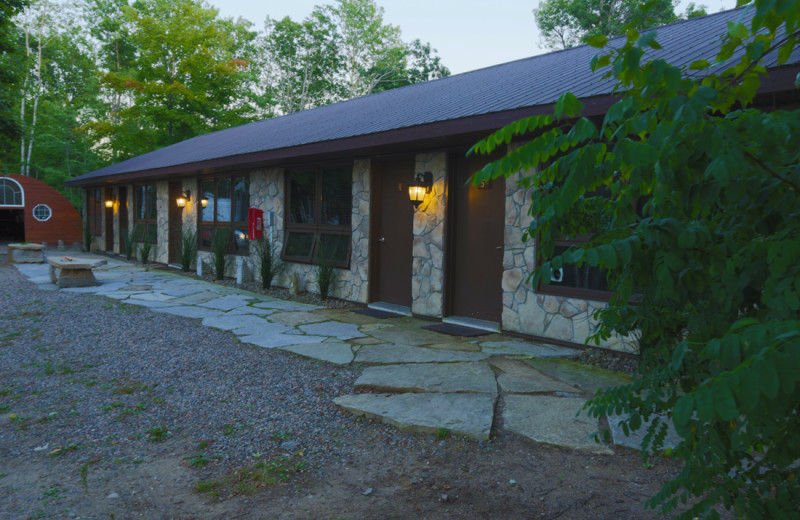 Room block with Dome in the background. Rooms 1 thru 5 have a lake view.