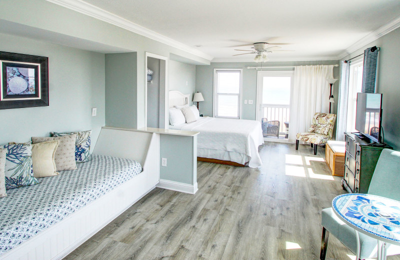 Guest room at The Saint Augustine Beach House.