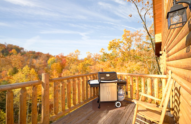 Deck view at Alpine Mountain Chalets. 