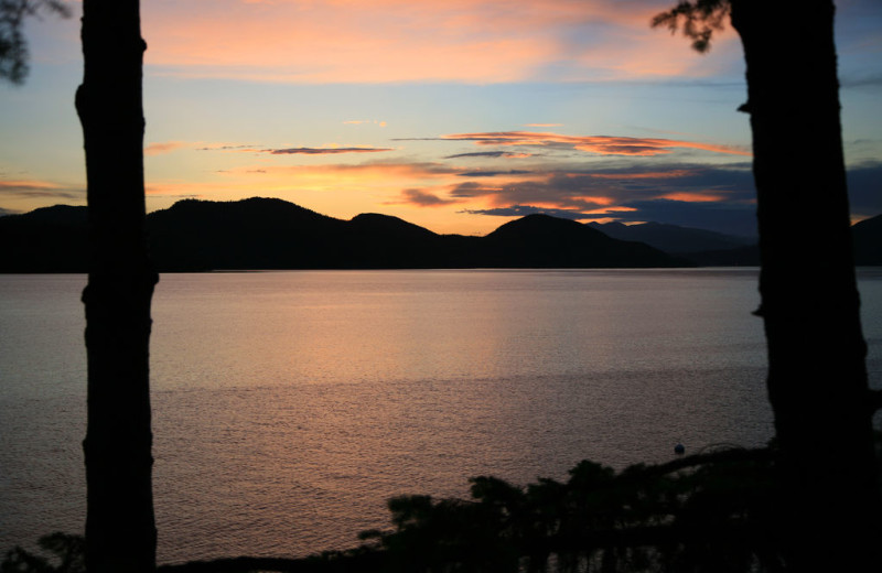 Sunset on the lake at Bay Point on the Lake.