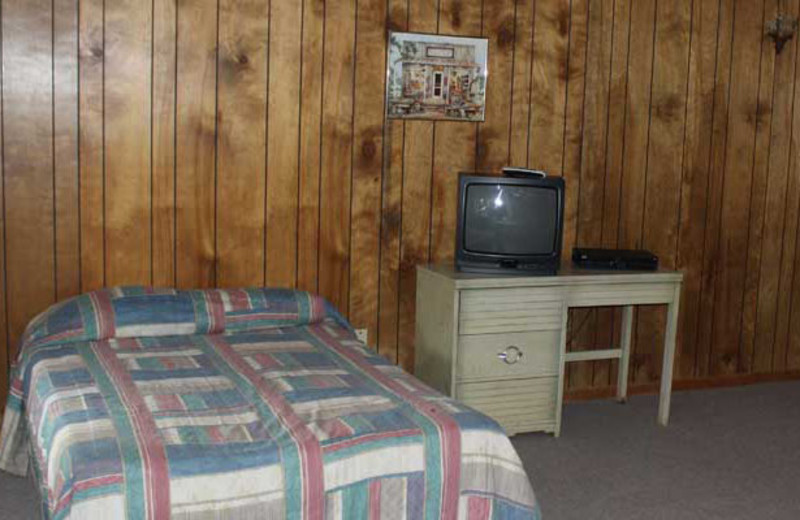 Guest room atCooper Cove Resort & Restaurant.