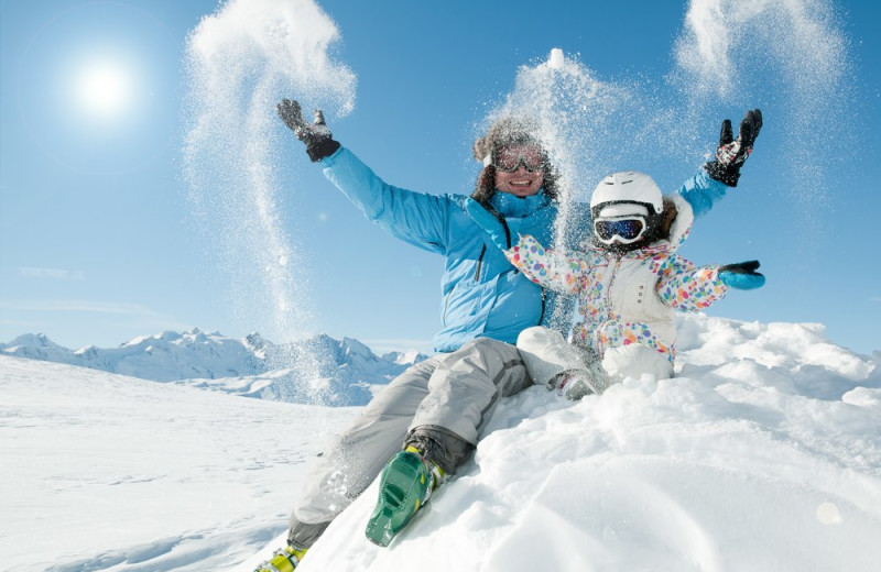 Family winter fun at Mammoth Property Reservations.