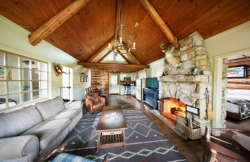 Cabin living room at Big Cedar Lodge.