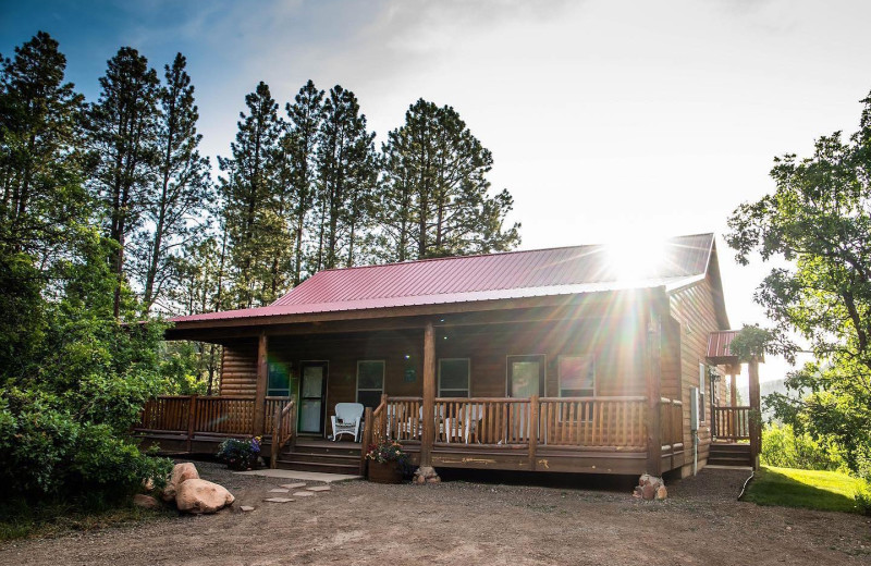 Cabin exterior at Colorado Trails Ranch.