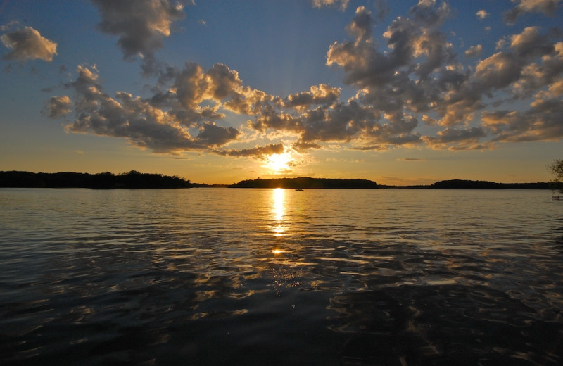 Lake view at Bucktail Lodge.