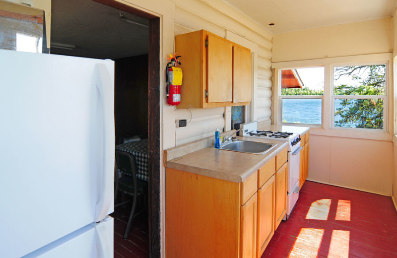 Guest kitchen at Whitefish Bay Camp.