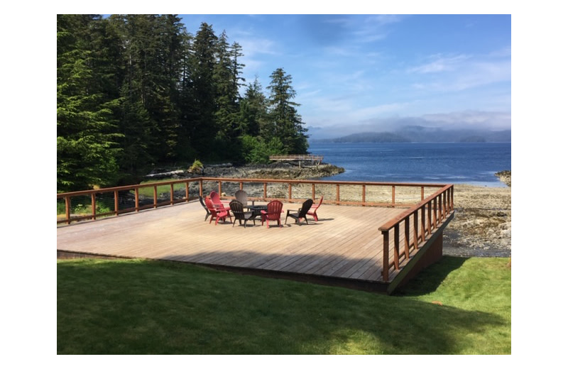 Deck at Alaska's Big Salmon Lodge.
